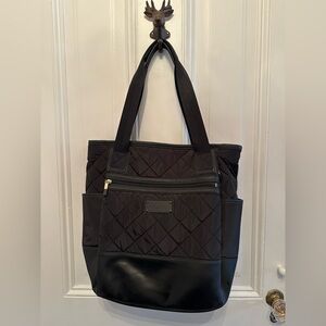 Black Quilted Tote Bag / Backpack!